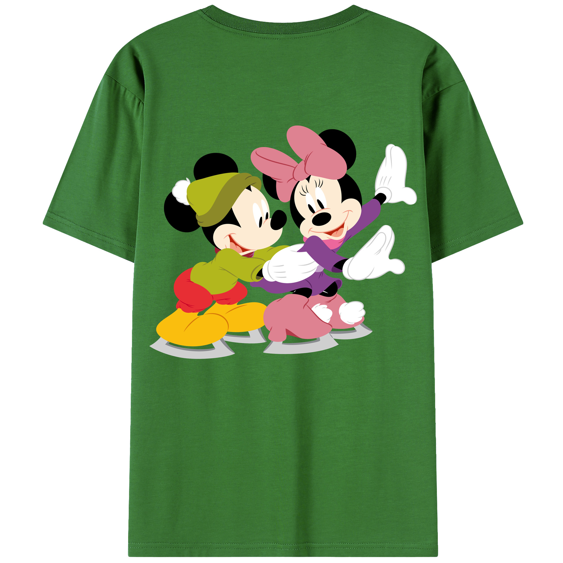 （画像用） ミッキーマウス Mickey Mouse レディース半袖Tシャツ(バックプリント)